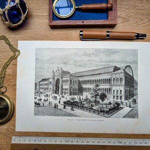 Printed in 1883, Palais de l'Industrie, Paris 8th arrondissement. Authentic Vintage.