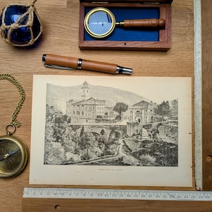 Imprimée en 1890, Notre-Dame de Laghet, Alpes-Maritimes. Original Vintage Authentique.