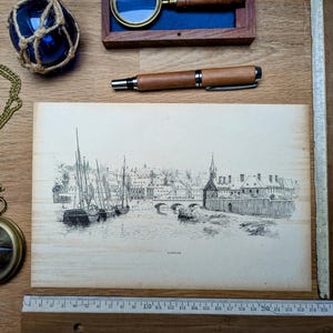 Printed in 1890, Lannion, Brittany. Authentic Vintage (frame not included)