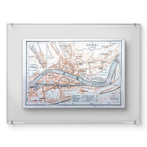 Printed in 1908, Epinal map, Authentic Vintage (frame not included)