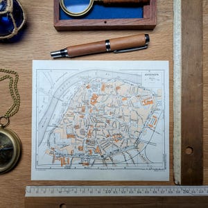 Imprimée en 1953, Carte d'Avignon, Vaucluse. Original Vintage Authentique.
