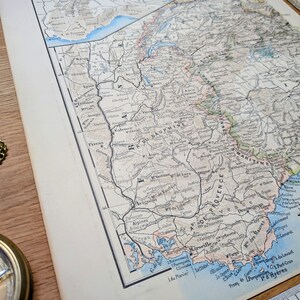 Gedruckt im Jahr 1900, Die Westalpen. Authentischer Vintage.