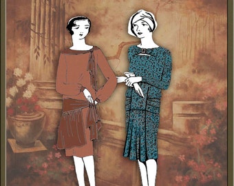 1920s Dress, Flapper dress, Vintage sewing, vintage Hat Making, Vintage Pattern, 20s dress, Retro Sewing, Downtown Abbey, Gatsby