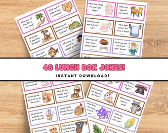 Funny Lunchbox Notes for Kids, Joke Lunchbox Notes, Fun Lunch Box Messages, Notes from Mom