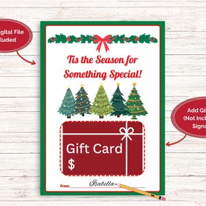 Christmas Gift Card Holder, Printable Gift Card Holder, Teacher Gift Card Holder, Bus Driver Gift, Coffee Gift Card Holder