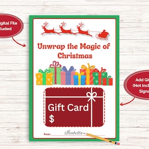 Christmas Gift Card Holder, Printable Gift Card Holder, Teacher Gift Card Holder, Bus Driver Gift, Coffee Gift Card Holder