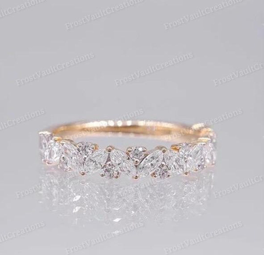 AFFY Oval Diamond & Simulated Emerald Ring – 14K Yellow Gold Over Sterling Silver, Size 9