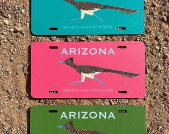 Roadrunner Nummernschild: Arizona Vanity Plate, digital illustriert