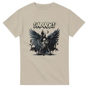 mens damaged angel, mens graphic tshirt, steeetwear tee, hip hop, rap merch, japaense streetwear, y2k, Tokyo street wear, , sneakerhead tee