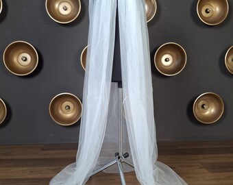 Voile simple ivoire Voile de mariée doux avec double voile de tulle longueur au sol Voile de mariée en couches uni chapelle