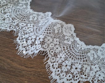 Cathedral veil with chantilly lace veil sequins Lace veil with lace trim veil Mantilla wedding veil mantilla lace veil in french lace veil