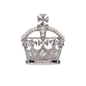 The Official Royal Silver Crown Brooch