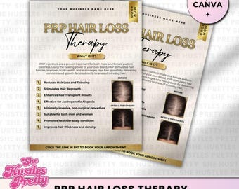 PRP Hair Loss Therapy Social Media Template: Esthetician Instagram Post (Digital Download)