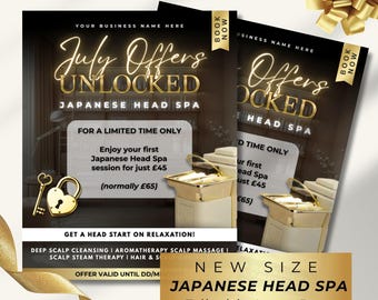 Japanese Head Spa Offer Template: Monthly Instagram Post (Canva)