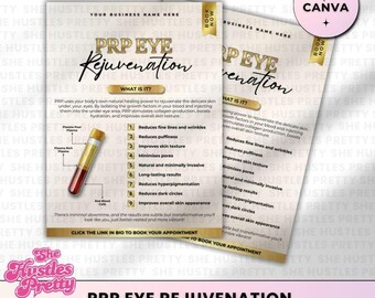 PRP Eye Rejuvenation Social Media Template: Esthetician Instagram Post (Digital Download)