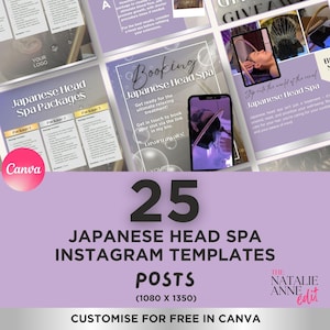 Japanese Head Spa Instagram Templates: Beauty Business Social Media