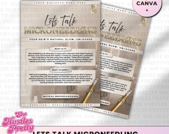 Microneedling Social Media Template: DIY Canva Flyer (Digitaler Download)
