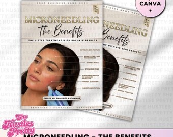 Microneedling Social Media Template: DIY Beauty Flyer (Canva)