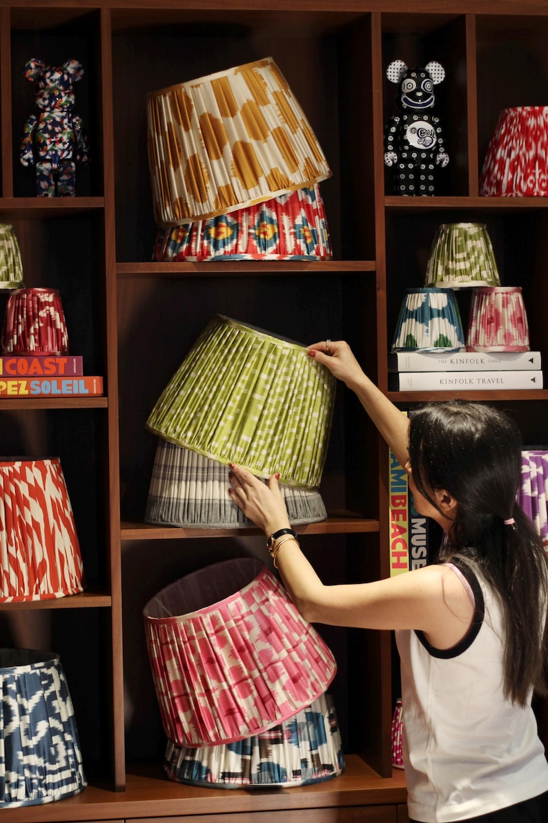CuriLampshade Ikat Pleated Lampshade - Thumbnail 2