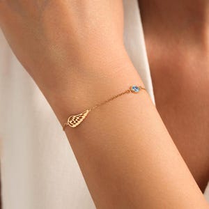 Angel Wing Memorial Bracelet with Birthstone • Baby Loss Gift • Miscarriage Remembrance Jewelry • Sympathy Gift for Dad or Infant Loss