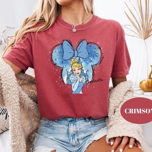 Comfort Colors® Disney Princess Shirt, Cinderella, Snow White Tee, Little Mermaid Tee, Rapunzel Tee, Aurora Shirt, Moana Tee, Mickey Castle