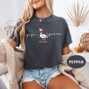 Personalized Silly Mama Goose Grandma Goose Comfort Colors® Shirt, Custom Mom Dad Silly Goose Tees, Matching Goose Parents Baby Announcement