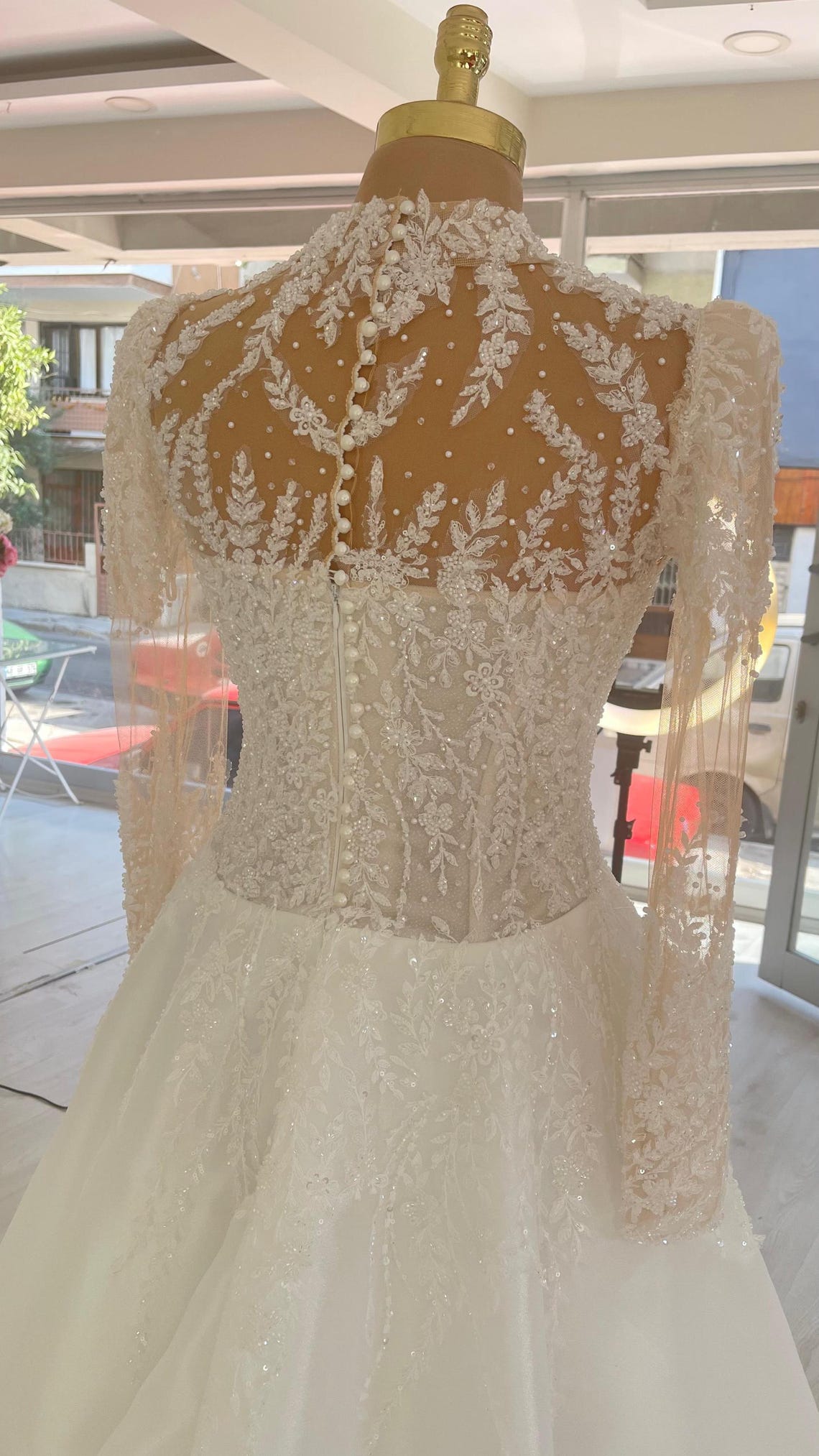 Long Wedding Dress A Line Shiny Glitter Tulle Bride Dresses