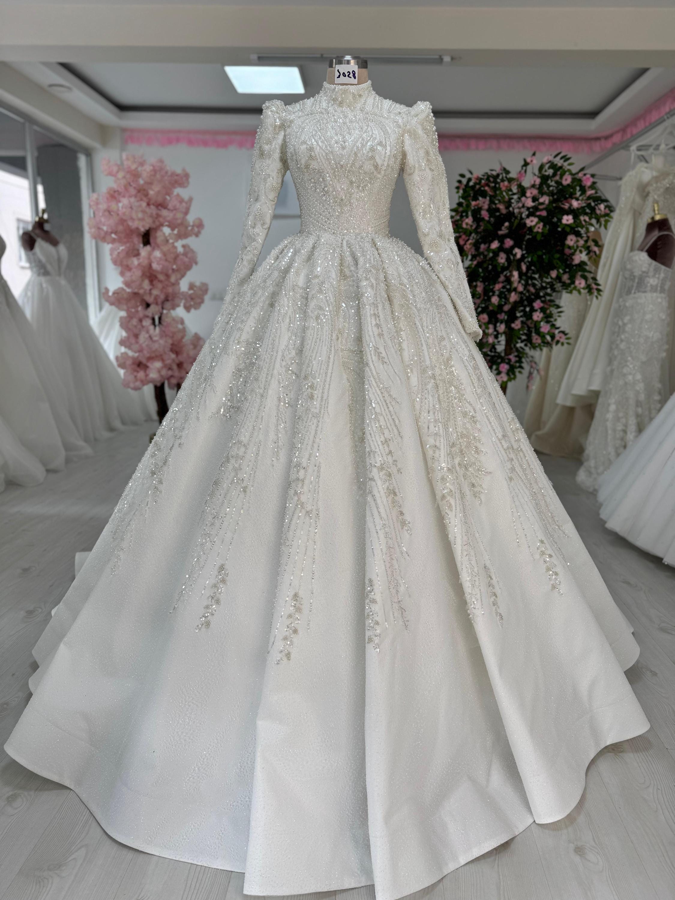 Hijab Wedding Dress With Stretch Comfort Fabric Muslim
