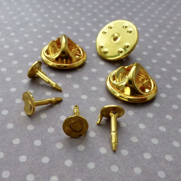 20 Tie Tacks Schmetterling Kneifen zurück Pins Kupplung zurück Revers Scatter Pin Gold
