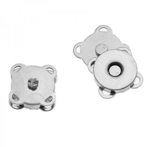 10 sets Magnetic sew on Clasps for Bag Making Silver