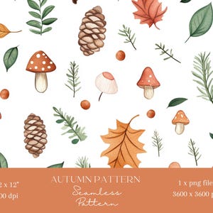 1x motif forêt d'automne, papier numérique, tissu, motif transparent, papier de scrapbooking, fond numérique, motif de sublimation, journal indésirable