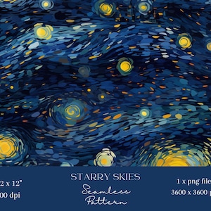 1x Tecido de papel digital estrelado noite sem costura papel para scrapbooking fundo digital padrões de sublimação diário de lixo para impressão