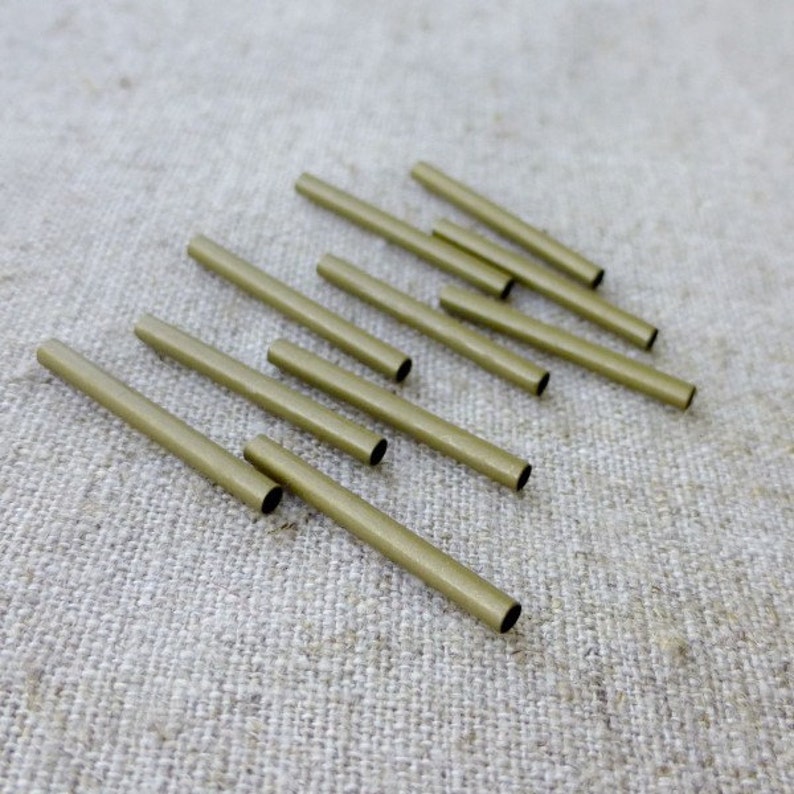 Pack of 60 Antique Bronze Tube Beads Metal Beads Metal Tube Etsy