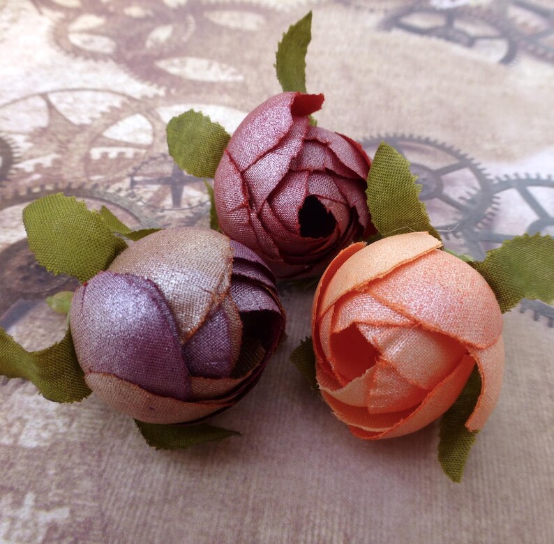 Silk Flower Buds for Decorating Millinery Arranging Mix of 15 Etsy
