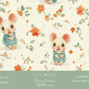1x fichier répétitif de motif sans couture pour enfants, animaux mignons, pour impression sur tissu, scrapbooking, fond numérique, sublimation de papier numérique