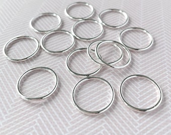 Beading Ring 19mm Closed Jump Rings in Silver Colour Jewellery Making Connector pack of 20