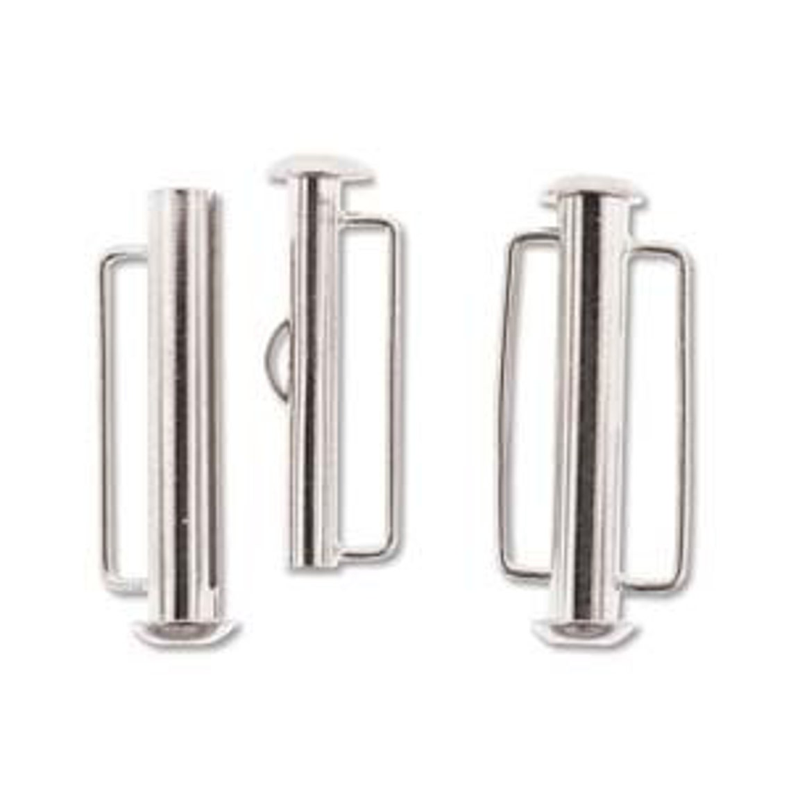 Pack of 4 26.5mm Silver Plated Slide Bar Clasp SBC265SP Etsy