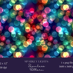 1x Sparkly Lights Digital Paper Fabric Repeating Seamless Pattern Scrapbooking Paper Digital Background Sublimation Pattern Junk Journal