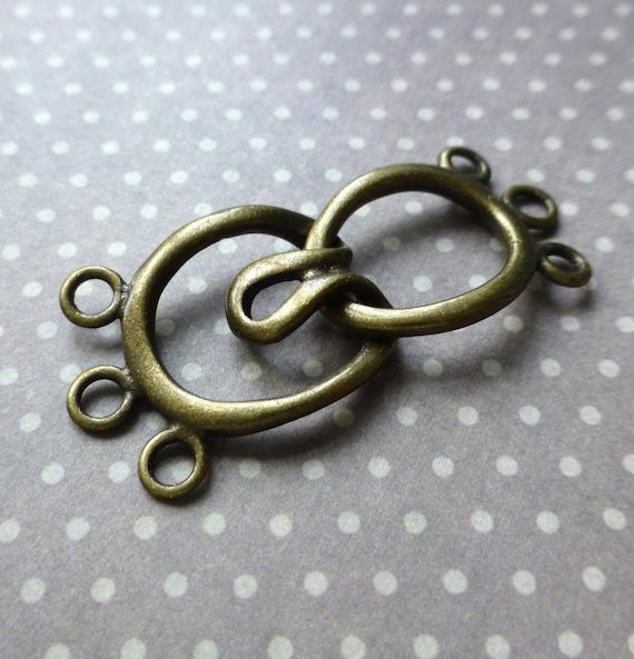 Pack of 4 Sets Brass Hook and Eye 3 Strand Clasp Bronze Colour Etsy UK