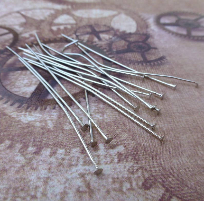 200 Silver Head Pins 6 Cm Etsy