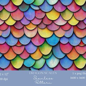 1x Rainbow Mermaid Scales Digital Seamless Pattern Colourful Fantasy Texture Wallpaper Repeating File Fabric Digital Background Sublimation