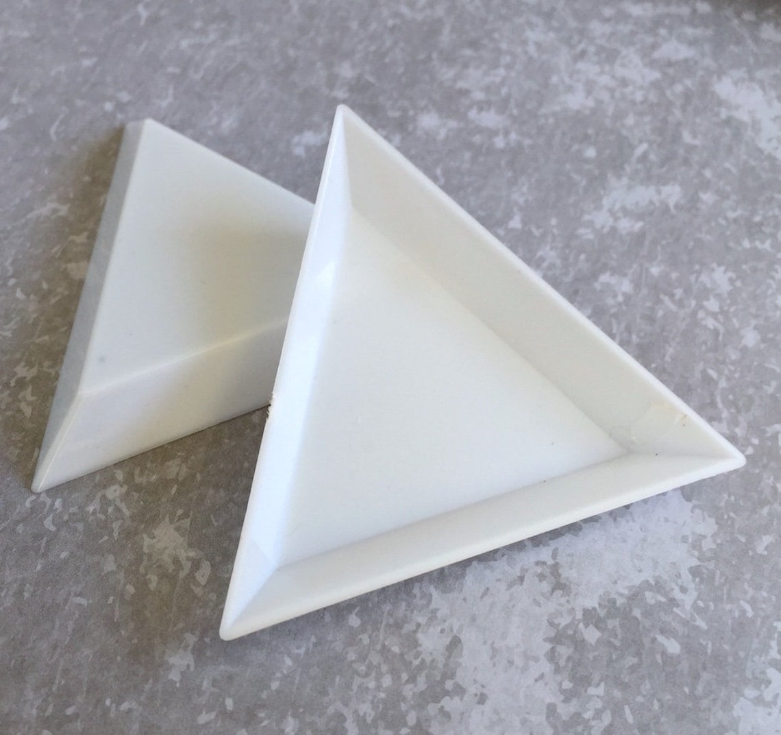 Pack of 3 Triangular Bead Tray Beading Trays Slight Second Etsy