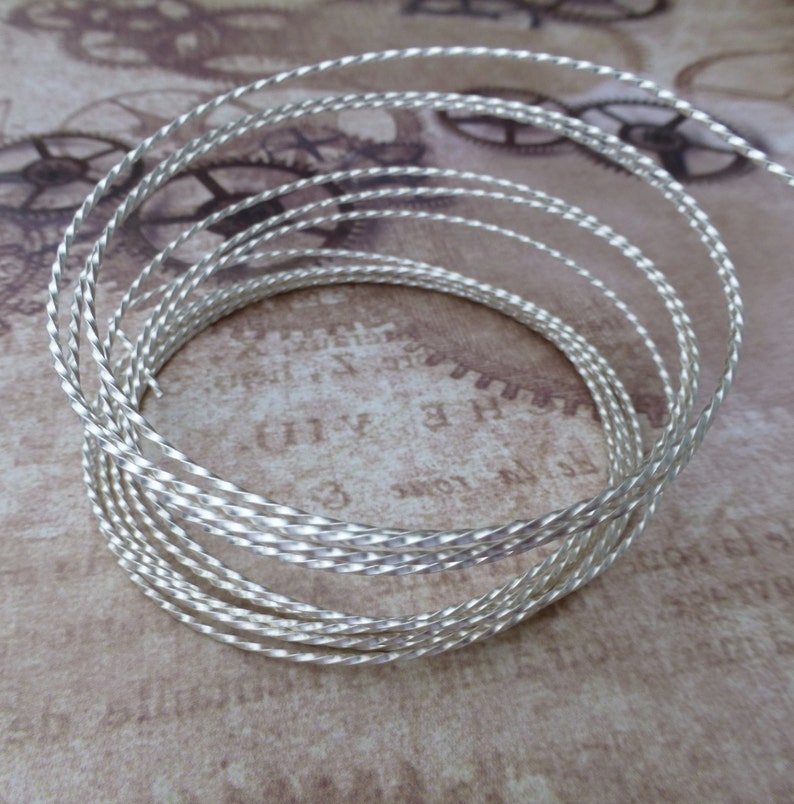 free uk postage Beadsmith 21 gauge Twisted Square Wire Silver Plated