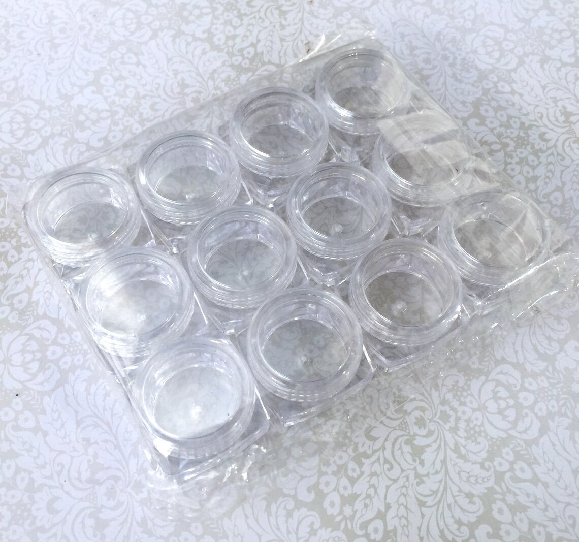 Pack of 12 Clear Small Plastic Bead Containers with Lid Bead Etsy
