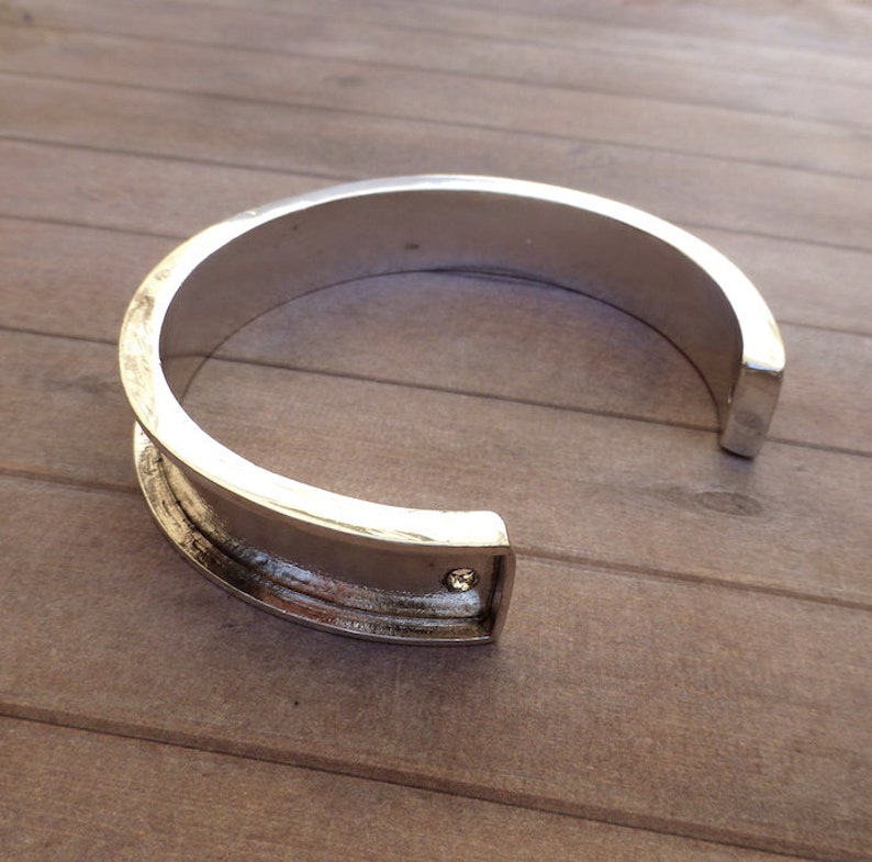Pack of 2 Open Cuff Channel Bracelet blanks settings Jewelry & Beauty
