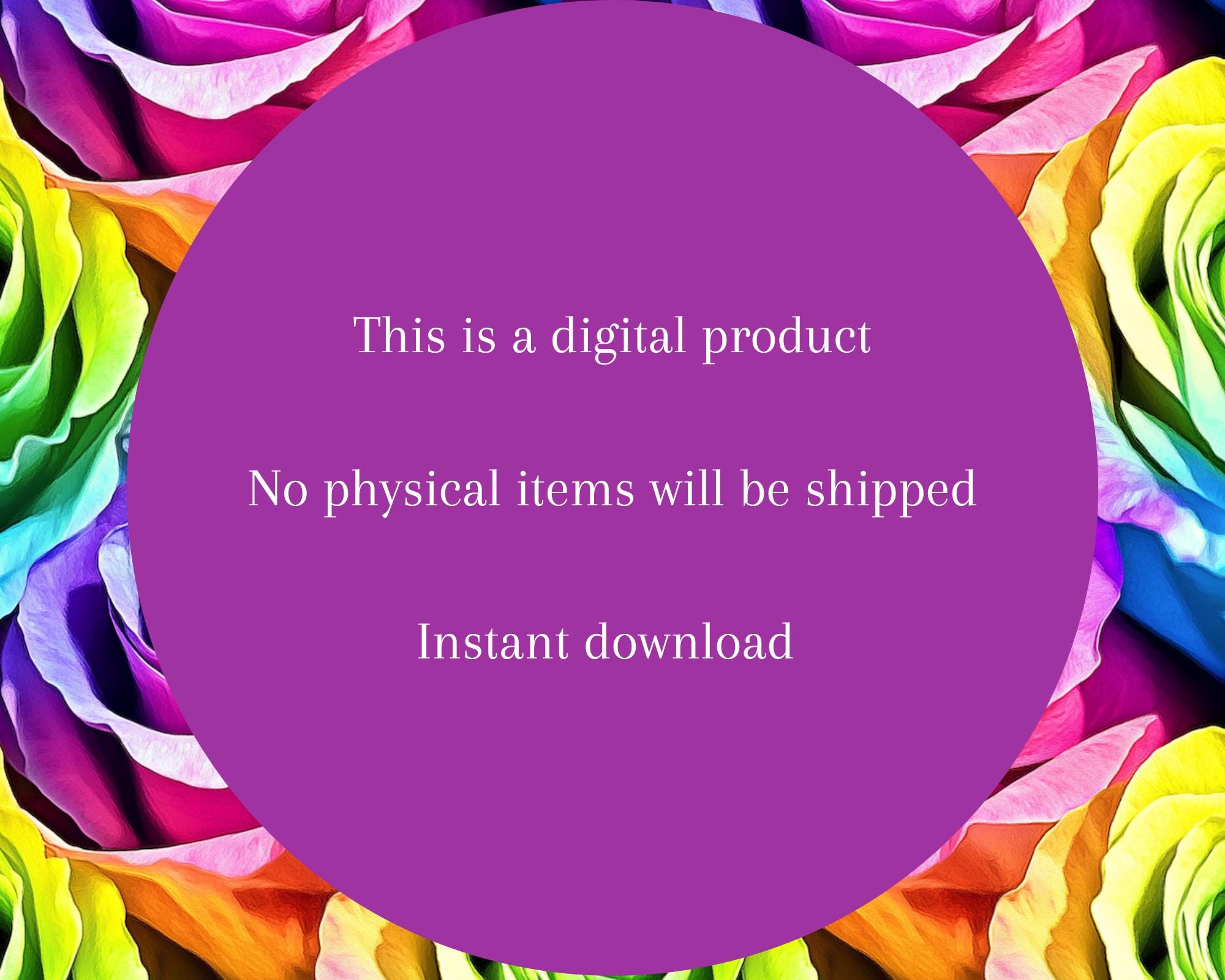 1x Rainbow Flowers Floral Seamless Digital Paper Fabric Seamless ...