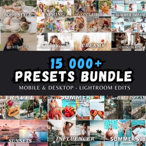 15,000+ MEGA Lightroom Presets Bundle Mobile & Desktop Photo Filters for Instagram, Bloggers, Photographer, Influencers and Content Creators