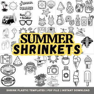 Summer Shrinkets - シュリンクプラスチックテンプレート（PDF 即時ダウンロード）