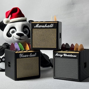 Personalized Mini Amplifier Guitar Pick Holder: Custom Musician Gift