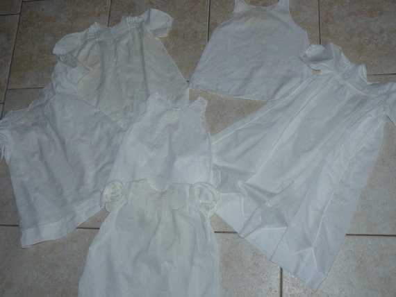 ANTIQUE Baby DOLL Dresses and Slips Christening G… - image 1